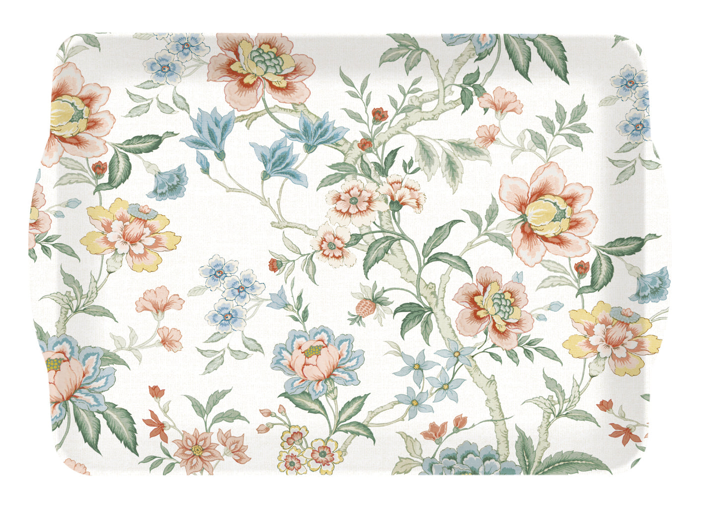 Tray w/handles ZEN Garden white