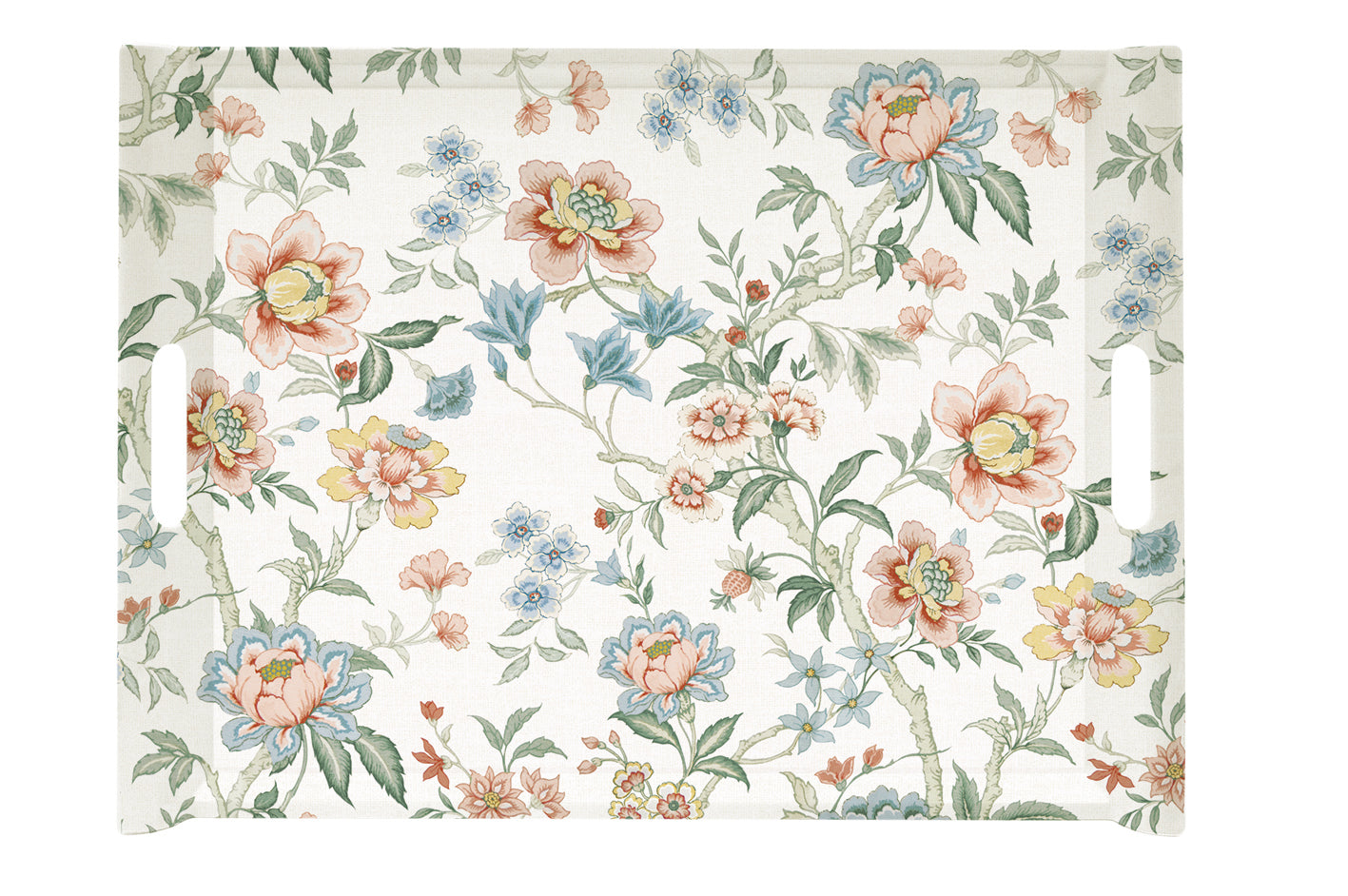 Tray w/handles ZEN Garden white