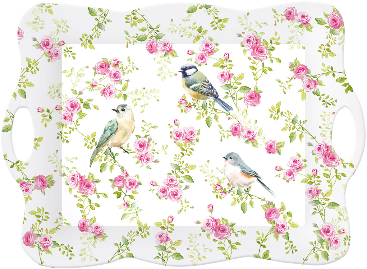 Tray w/handles spring time (Melamine)