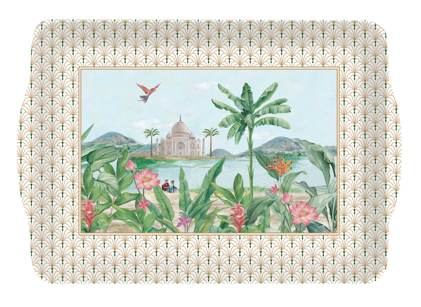 Tray w/handles Paradise Sauvage(Melamine)