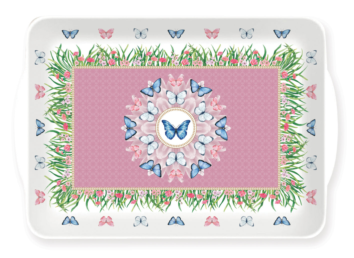 Tray w/handles SPRING PARADE (Melamine)