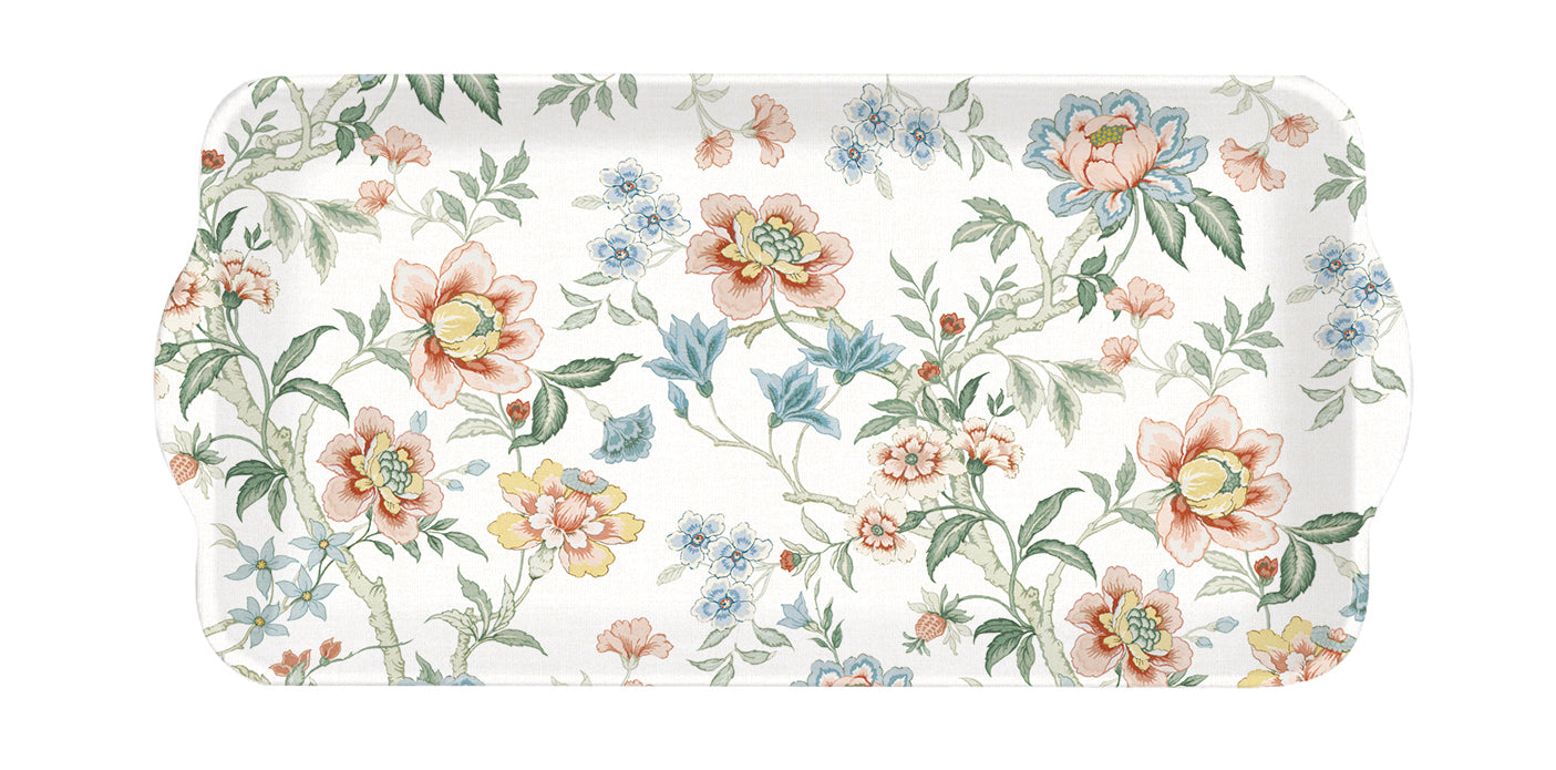 Tray w/handles ZEN Garden white