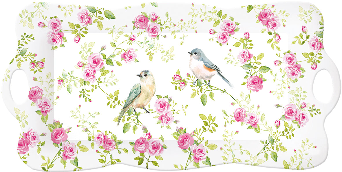 Tray w/handles spring time (Melamine)