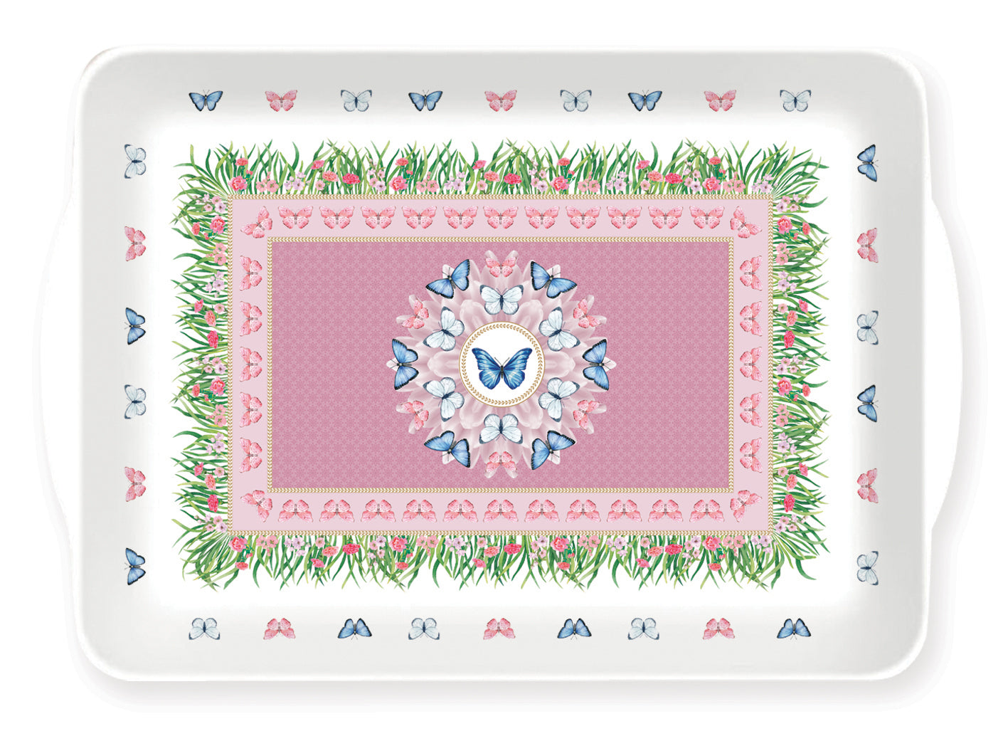 Tray w/handles SPRING PARADE (Melamine)