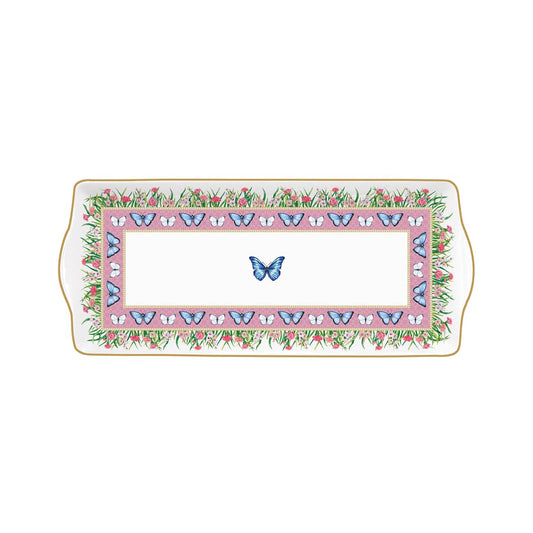Porcelain Serving Platter 35x15 cm in color SPRING PARADE